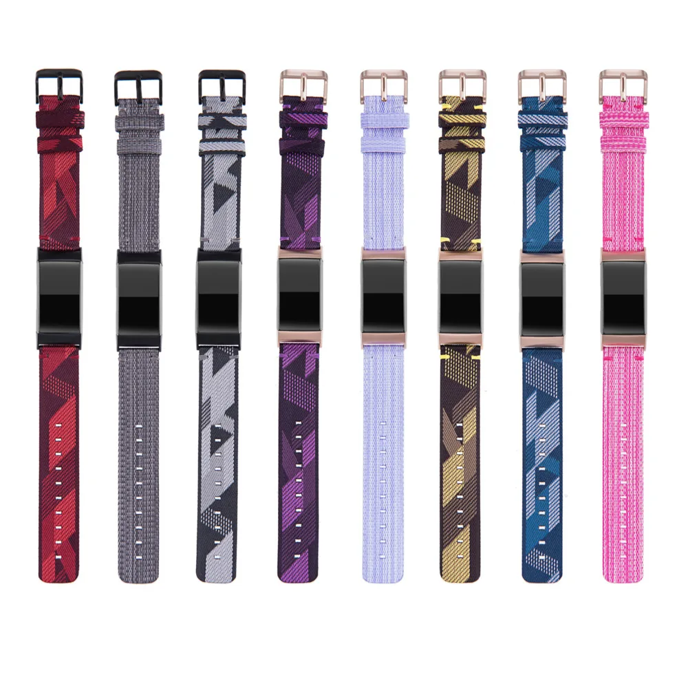 Модный сменный нейлоновый ремешок для браслета Fitbit Charge 3 цветной на запястье