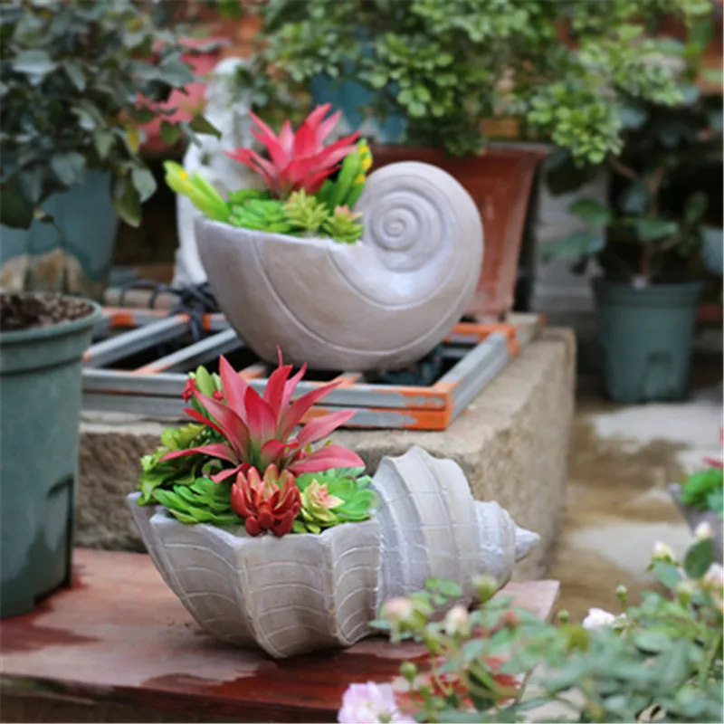 

Bao Guang Ta Creative Resin Flower Pot Outdoor Garden Statue Courtyard Sculpture Home Decor Balcony Plant Figurines A2407