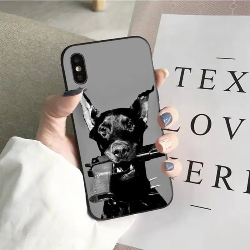 YNDFCNB Animal Dachshund Doberman dog Phone Case for iphone 13 11 12 pro XS MAX 8 7 6 6S Plus X 5S SE 2020 XR cover