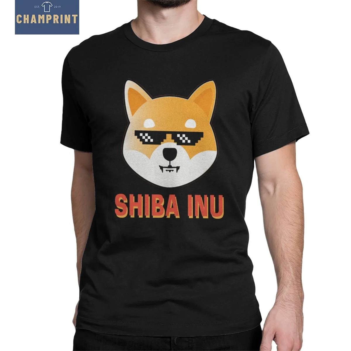 

Men Shiba Inu Coin Shib Crypto Cryptocurrency T Shirts Cotton Tops Vintage Short Sleeve Crewneck Tee Shirt Gift T-Shirts