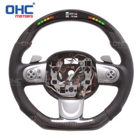 100 real carbon fiber led display steering wheel compatible for r55 r56 r57 r58 r59 r60 r61 s