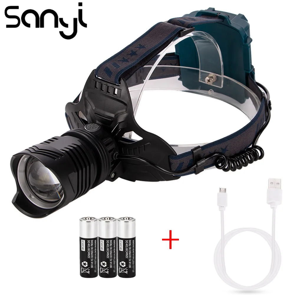 

P50 + XPE головной светильник 90 ° поворачивается на 50 Вт 7 режимов фонарь-вспышка светильник USB зарядка аварийный светильник портативный масшта...