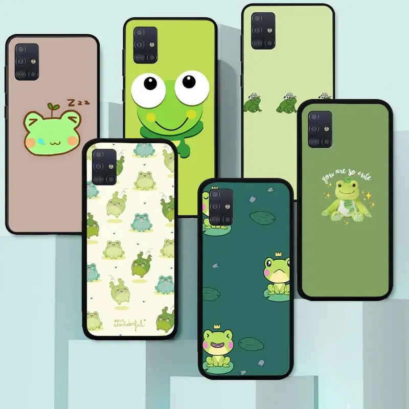 

Cartoon Cute Frog Phone Case for Samsung A6 A9 A530 A720 2018 A750 A8 A9 A10 A20 A30 40 50 70 10S 20S 51 52 Plus cover