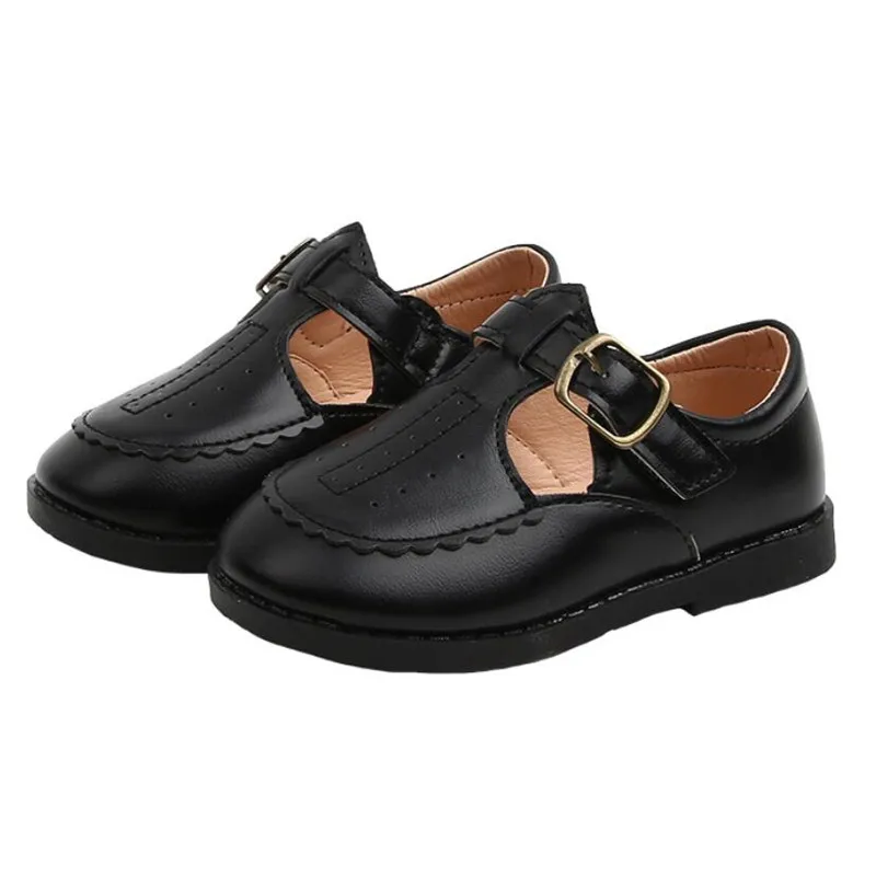 Детская повседневная обувь на плоской подошве туфли с Т образным вырезом и