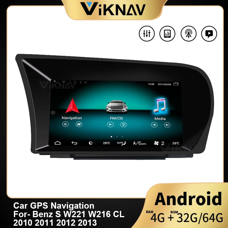 Мультимедийный плеер для Benz S W221 W216 CL 2010 2011 2012 2013 NTG3.5 автомобильный GPS навигатор