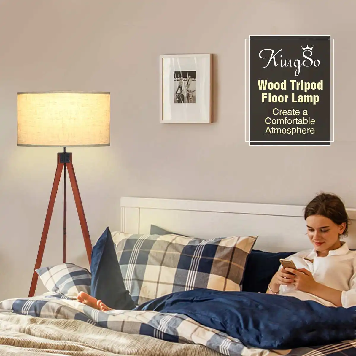 

Современный напольный светильник из ткани и железа в скандинавском стиле, резиновый деревянный напольный светильник с ножным переключател...