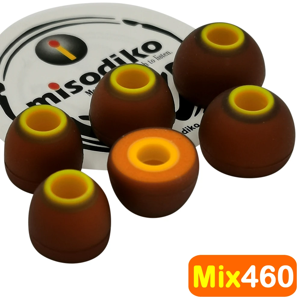 misodiko Mix460 Earbuds Ear Tips Eartips for Jaybird X4 X3 X2, BlueBuds X, Freedom 2, F5/ 1MORE/ Sony MDR XB55AP XB75AP EX650AP