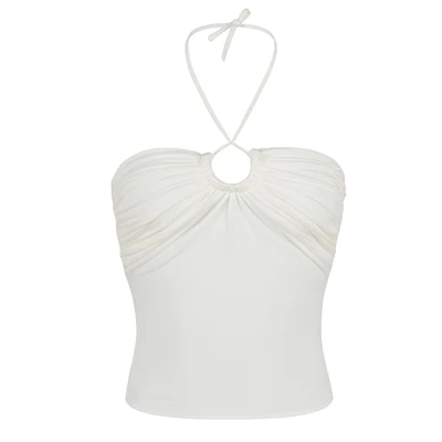 

Designer camis Tank top women Influencer fashion white yellow top elastic vest sleeveless garment 2021 summer new high quality