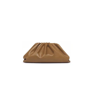 medium brown Кожаная сумка-конверт, роскошные сумки, женские сумки, дизайнерские объемные сумочки круглой формы и сумочки, дамские клатчи - Цвет: medium brown