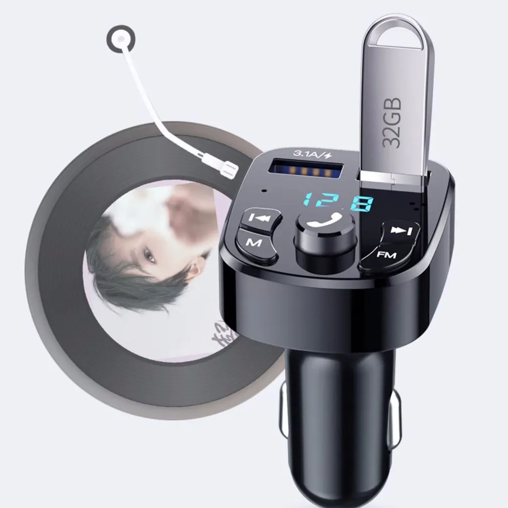 

Car Wireless MP3 Player Without Battery Wireless Dual USB 3.1A Fast Charger U Disk Songs Lossless Audio Decoding