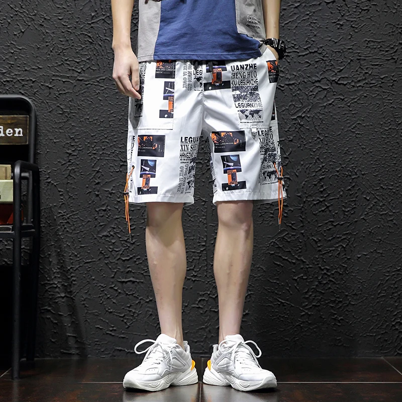 

Мужские Гавайские шорты, повседневные быстросохнущие пляжные шорты, воздухопроницаемые шорты с креативным принтом, лето 2019