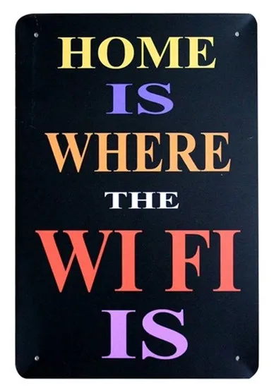 Металлический плакат с Wi-Fi 20x30 см |