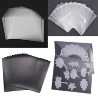 10pcsset 0 3mm magnetic sheets plastic folder bags for storaging cutting dies stamps organizer holders 7x5inch transparent bags