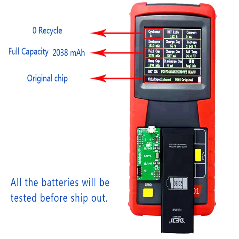 DEJI для iphone 8 батарея с бесплатными инструментами комплект реальная Высокая емкость для iphone 8plus Замена батарей 0 цикл