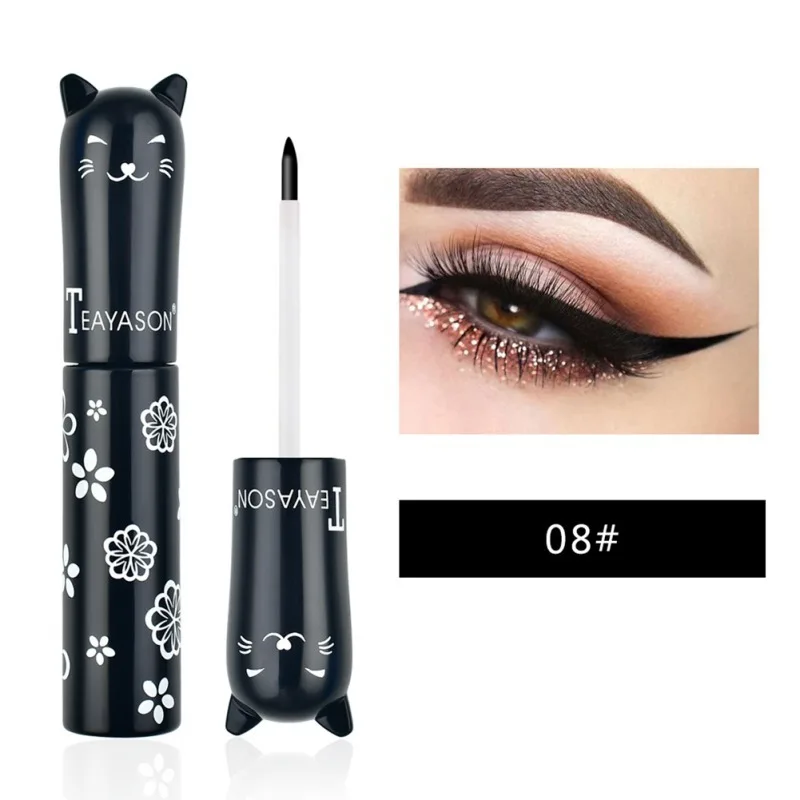 Новая красочная подводка для глаз с кошачьей головой водостойкая без