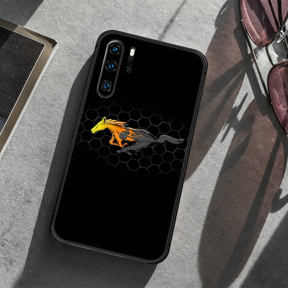 

mustang Sports car Phone Case For Huawei P Mate 10 20 30 40 Lite Pro smart Z 2019 nova 5t black Waterproof Tpu Cell 3D Cover