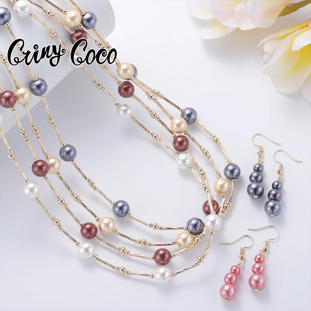 

Cring Coco Necklace Pearl Sets Hawaiian Polynesian 2022 New Women's Set Chains and Necklaces for Women Fashion High Quality Gift