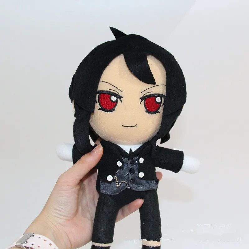 Черное аниме Батлер Себастьян и небесно-голубой курошицзи плюшевые игрушки