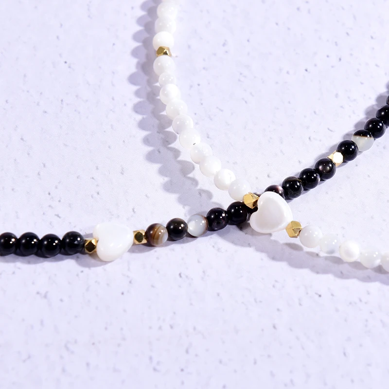 Бусины из натуральных раковин с подвеской в форме сердца для женщин новый дизайн