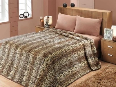

Mink Biana 333 Leopard print Double Blanket