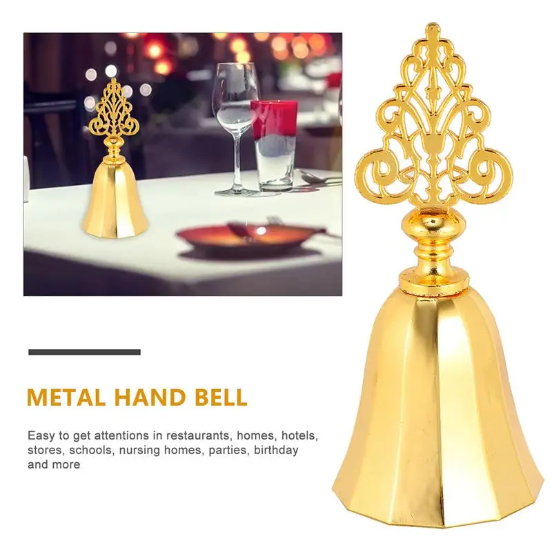 

Металлические ручные колокольчики, золотые ручные колокольчики, игрушки, рождественские ручные колокольчики для вечерние