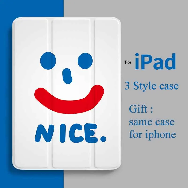 Простой Умный чехол Smile Чехол для iPad Pro 9 7 6 го 11 air 10 5 12 2 Mini4 2019 планшета с держателем