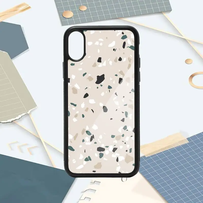 

Terrazzo seamless pattern aesthetics Phone Case PC for iPhone 11 12 pro XS MAX 8 7 6 6S Plus X 5S SE 2020 XR