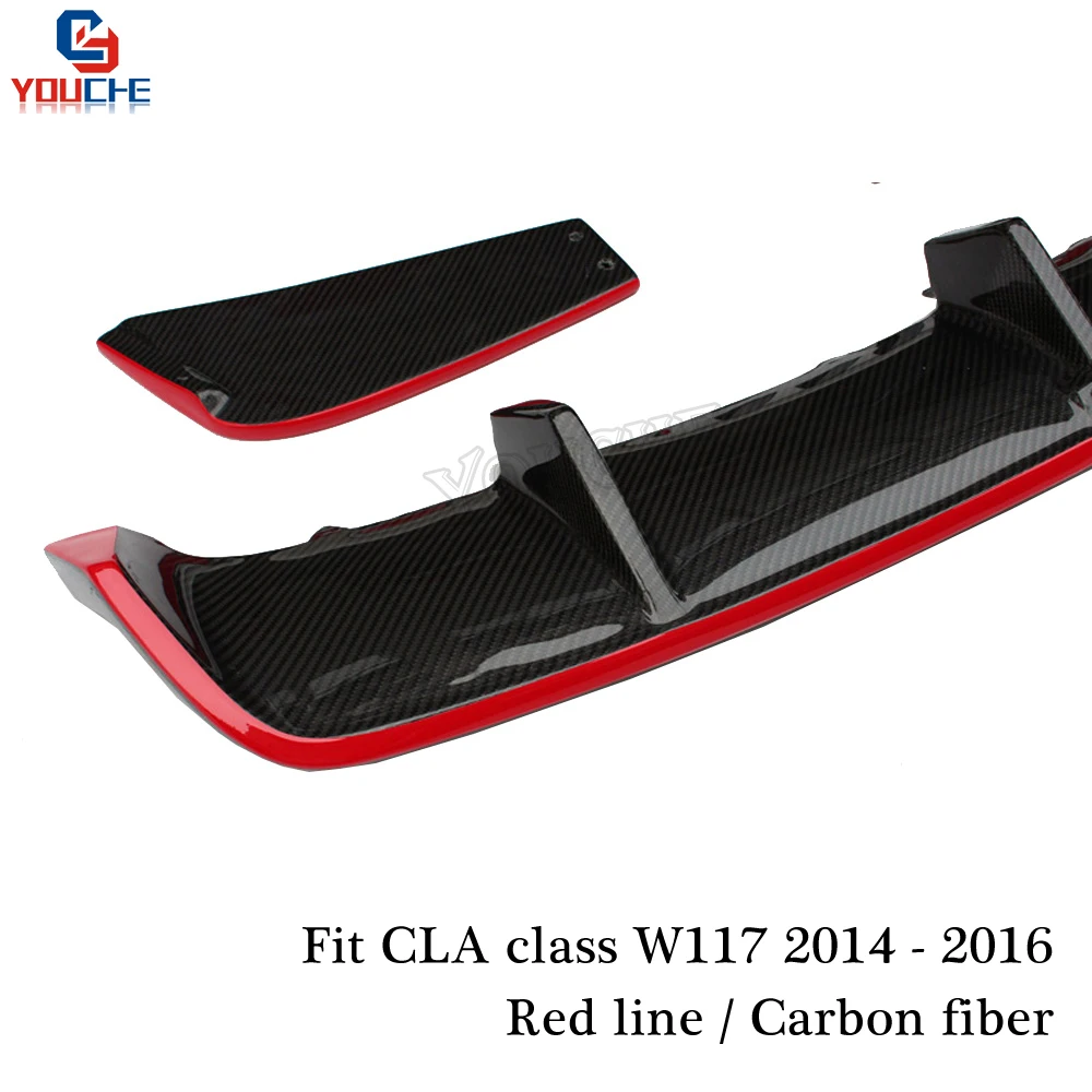 W117 задний диффузор из углеродного волокна бампер для Mercedes C117 CLA Class 2014 2016 CLA180 CLA200