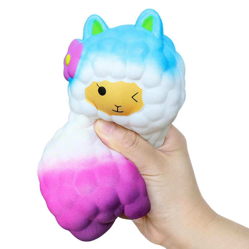 

Jumbo Big Sheep Alpaka Squishy Nice Galaxy Slowly Rising Colour Animal Squishy Squishies Wholesale Exquisite Children's Gift