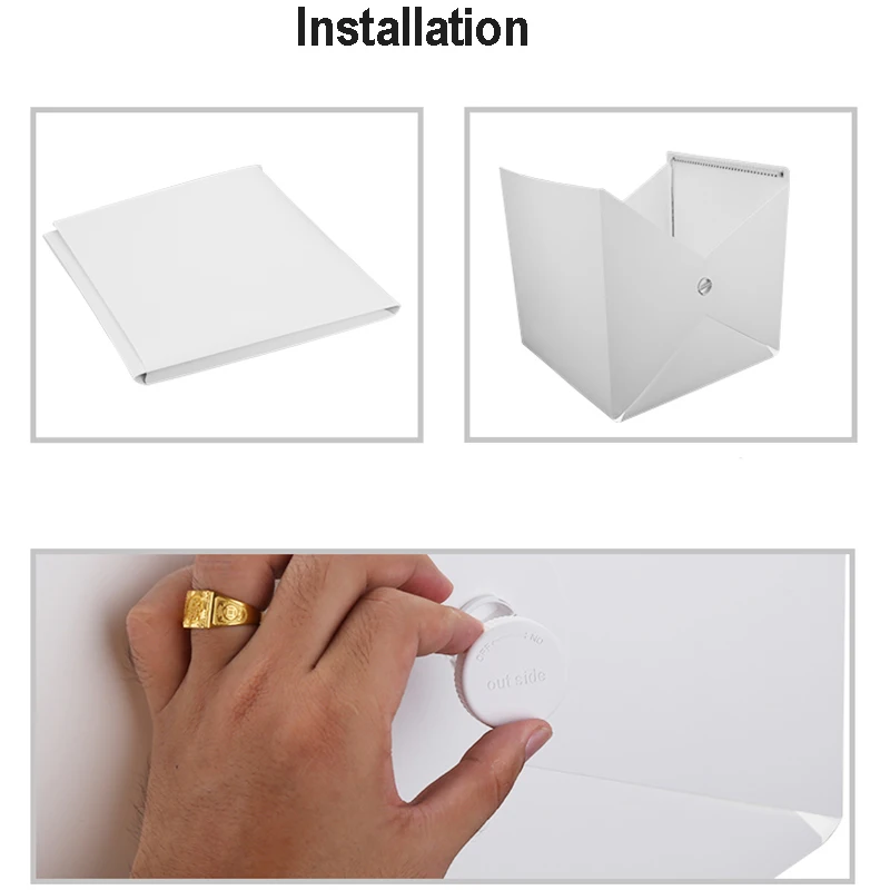 Baolyda Whitebox фотобокс освещение 40*40 2LED мини лайтбокс фотостудия комплект для фотосъемки световая коробка с 4 цветными фоном