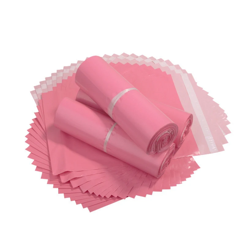 

10Pcs Pink Poly Mailer Self Adhesive Post Mailing Envelope Glue Seal Postal Bag Gift Express Bags Courier Storage Shipping Bags