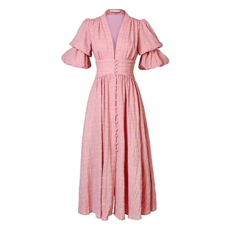 Женское платье TWOTWINSTYLE однотонное средней длины с треугольным вырезом высокой