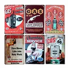 Плакат газа 66, винтажный декор для гаража, украшение для кафе, жестяная тарелка для паба, ретро, настенные металлические знаки, декоративные 20x30 см