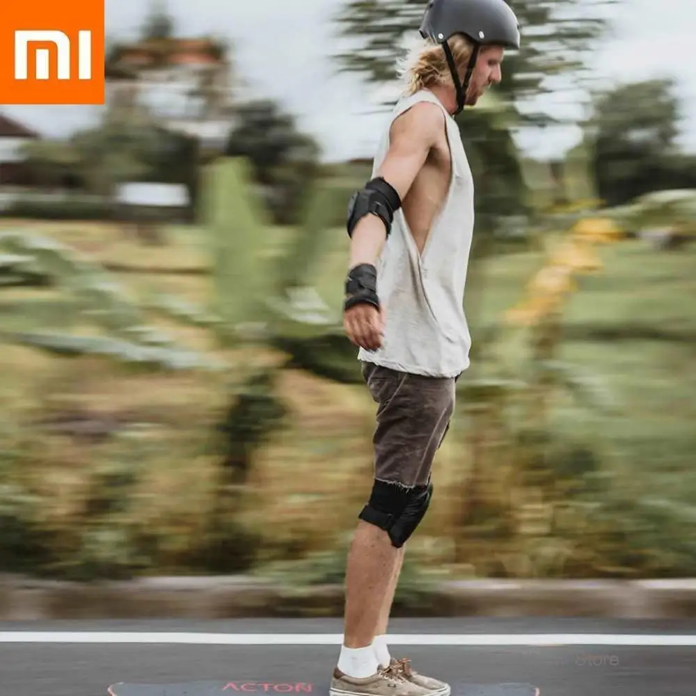 7 шт. Xiaomi защитный шлем набор защитное спортивное снаряжение ударопрочный налокотник наколенники на открытом воздухе xiomi здоровье поддерживает для человека