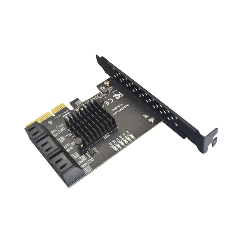 Адаптер SATA PCI e 6 портов 3 0 к Express x4 плата расширения SATA3.0 PCIe PCI-e контроллер для HDD ASMedia