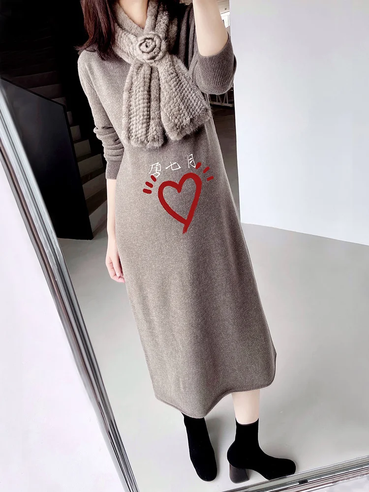

thickened micro fleece wool CE paper dress