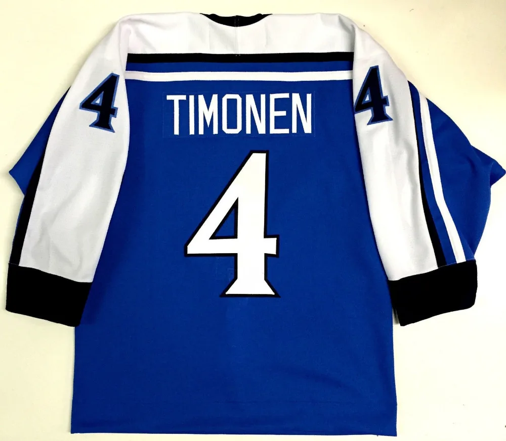Finland Suomi#4 KIMMO TIMONEN 8 TEEMU SELANNE Ретро Возврат хоккейная Джерси Вышивка прошитая настроить любой номер и имя