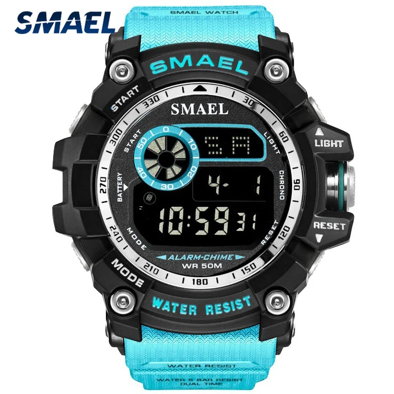 

SMAEL Military Sports Mens Watches Reloj Hombre LED Digital Quartz Watch Men Waterproof Chronograph Male Clock Relogio Masculino