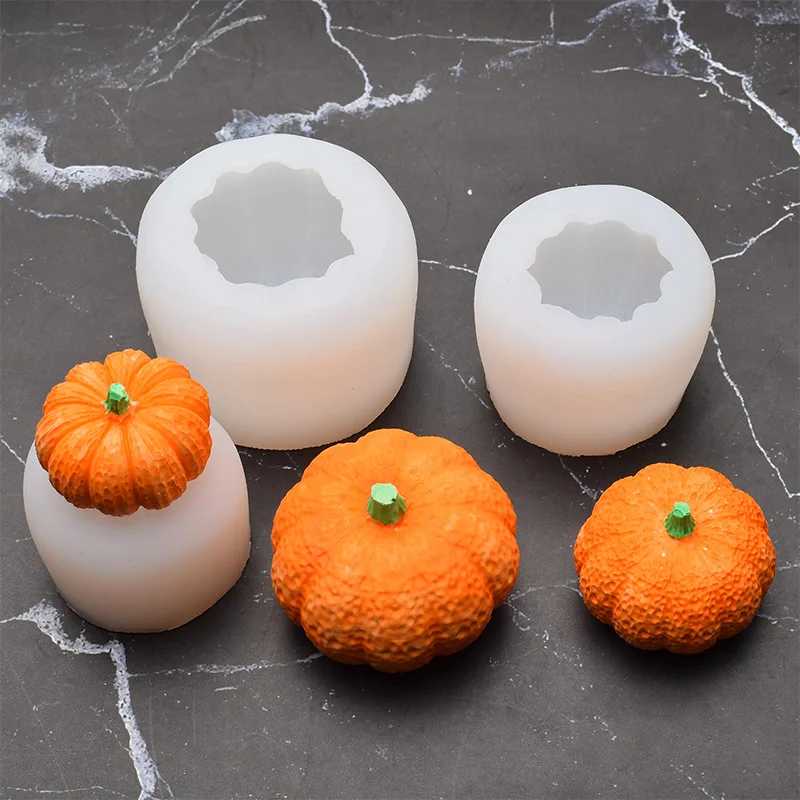 

Three-dimensional Pumpkin Candle Mold Handmade DIY Old Pumpkin Scented Candle Mould Plaster Ornaments Silicone Abrasive Tools