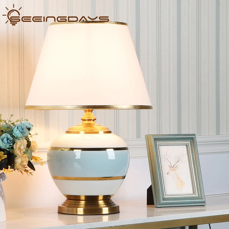 Недорогая Роскошная Керамическая Настольная лампа в стиле пост модерн