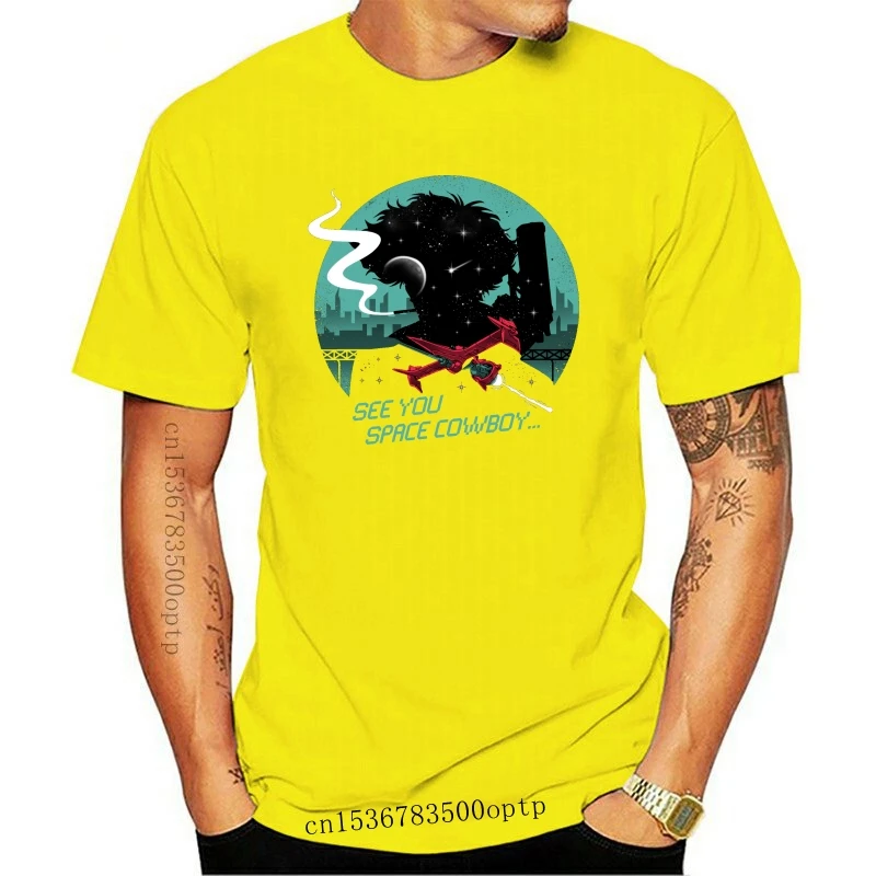 

New Cowboy Bebop Anime See You Space Cowboy T-shirt Men's Cotton Anime Tee Short Sleeves Cotton T Shirt Free Shipping TOP TEE