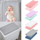 Мягкий многоразовый пеленальный коврик, дышащие простыни для новорожденных, подкладка для детского белья, однотонные Детские пеленальные принадлежности