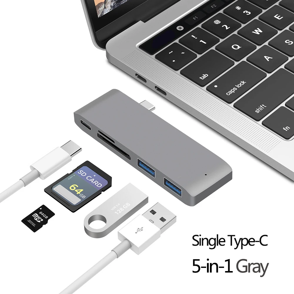 

USB 3.1 Type-C Hub To HDMI Adapter 4K Thunderbolt 3 USB C Hub with Hub 3.0 TF SD Reader Slot PD for MacBook Pro Air 2020 M1 Chip