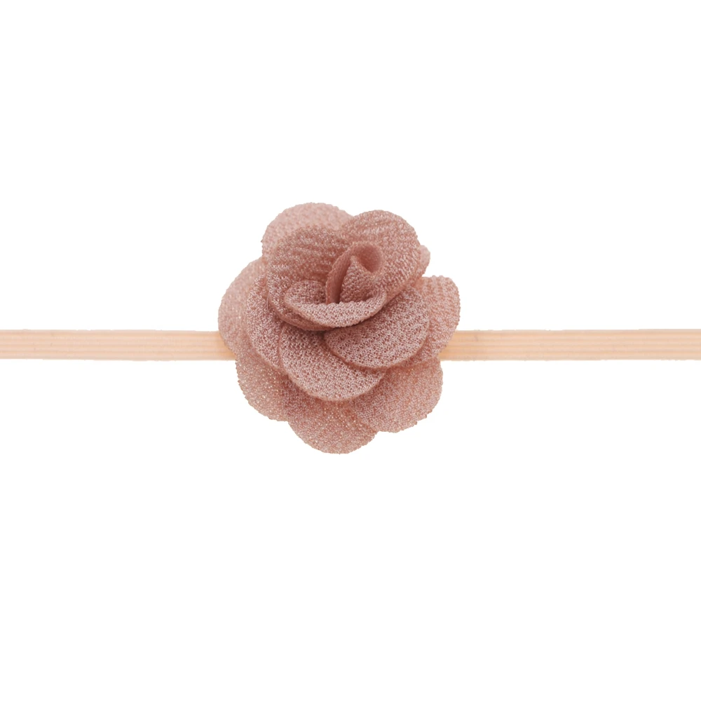 4cm baby headband Mini DIY Flowers Elastic Headband Kids Flower Chiffon Christmas Hairband Wedding Girls Hair Accessories | Аксессуары