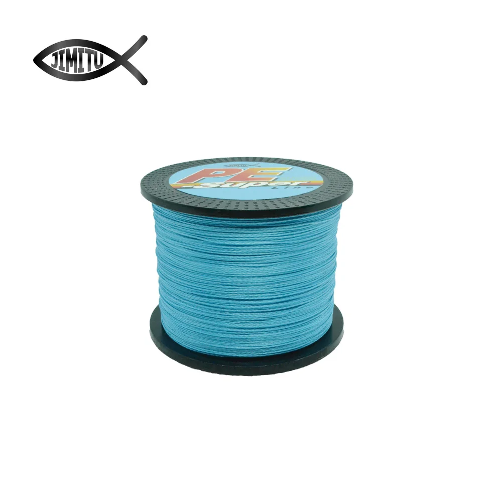 JIMITU 1000 м 4 нити рыболовная плетеная леска PE прочная Катушка 100LB зимняя в