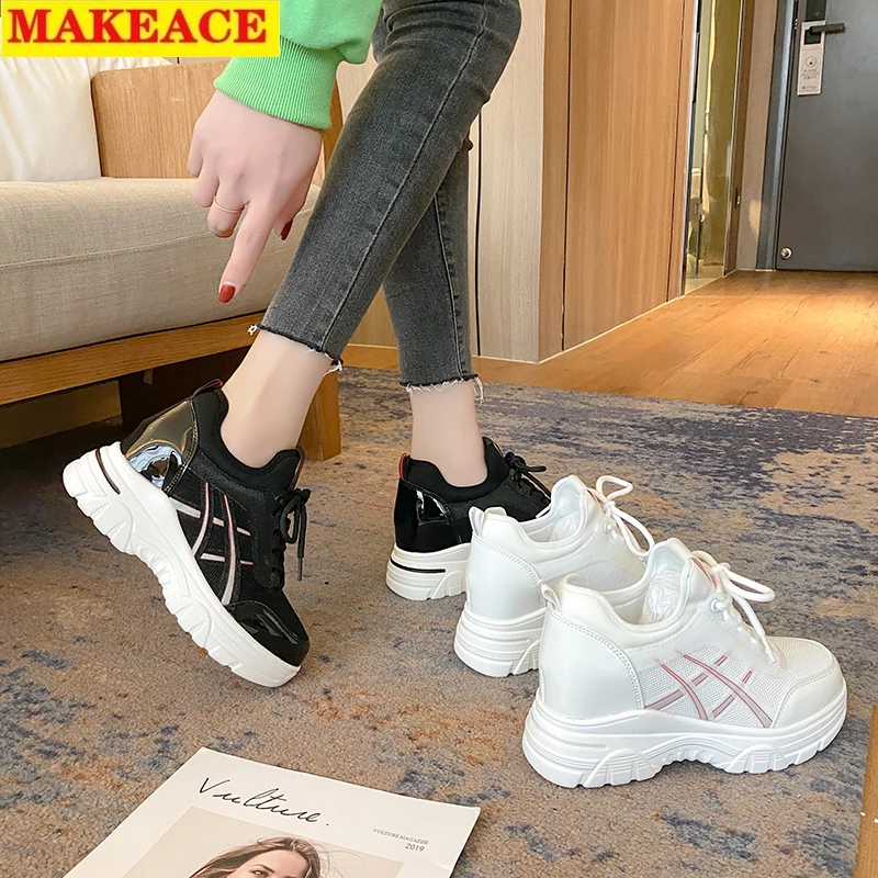 

Shoes for Women Sneakers 2021 New Thick Soles Breathable Mesh Shoes Fashion Strap All Outdoor Walking Shoes Running Shoes
