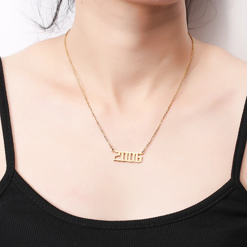 Индивидуальное ожерелье Женские Ювелирные изделия с указанием даты года 1994 1995 1996