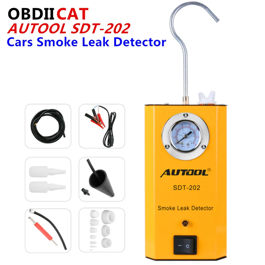 Оригинальные автомобильные дымовые машины AUTOOL SDT 202 для автомобилей обнаружитель