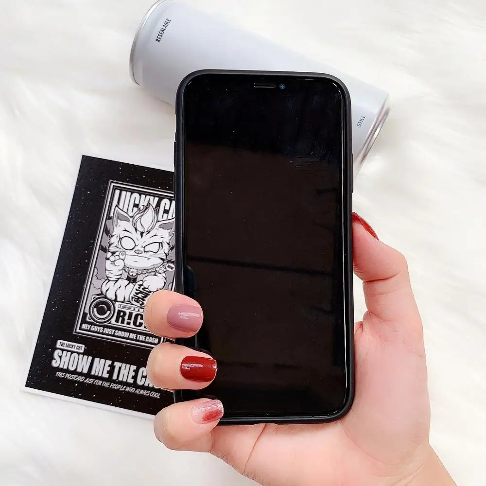 Новый матовый чехол для iPhone X XS MAX 8 7 6 plus + Закаленное стекло Защитная пленка экрана