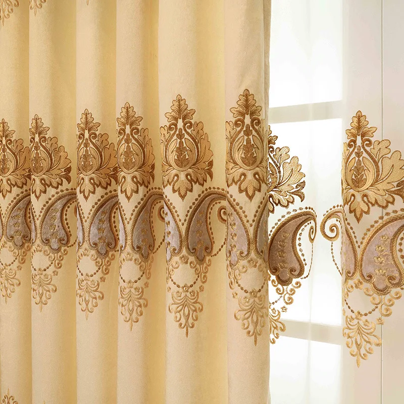 Шторы из синели для гостиной шторы с вышивкой спальни Валана. | Дом и сад